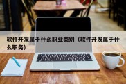 软件开发属于什么职业类别（软件开发属于什么职务）